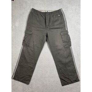 VTG Y2K‎ OTB One Tough Brand Mens XL 38/40 Gray Cotton Elastic Waist Cargo Pant